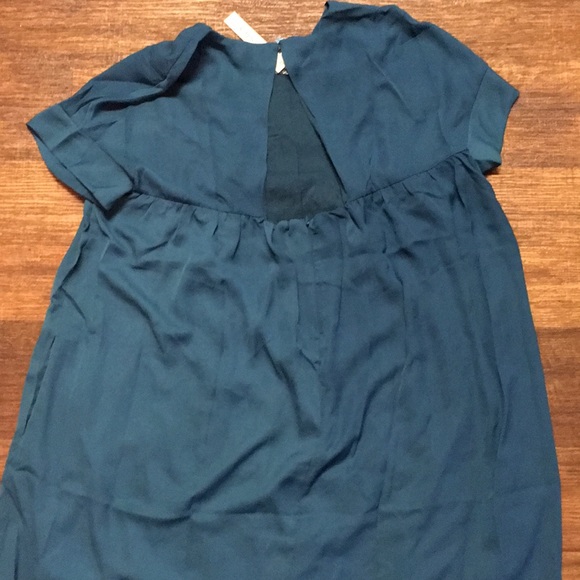 Esley Teal floral embroidered boho shift dress s - Picture 3 of 8